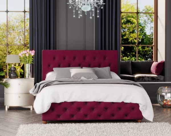 Laurence Llewelyn-Bowen Luna Velvet Fabric Ottoman Bed