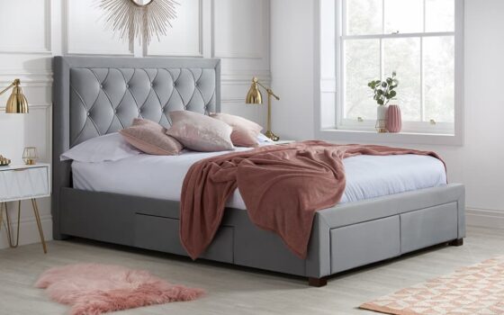 Birlea Woodbury Fabric Bed Frame, King Size